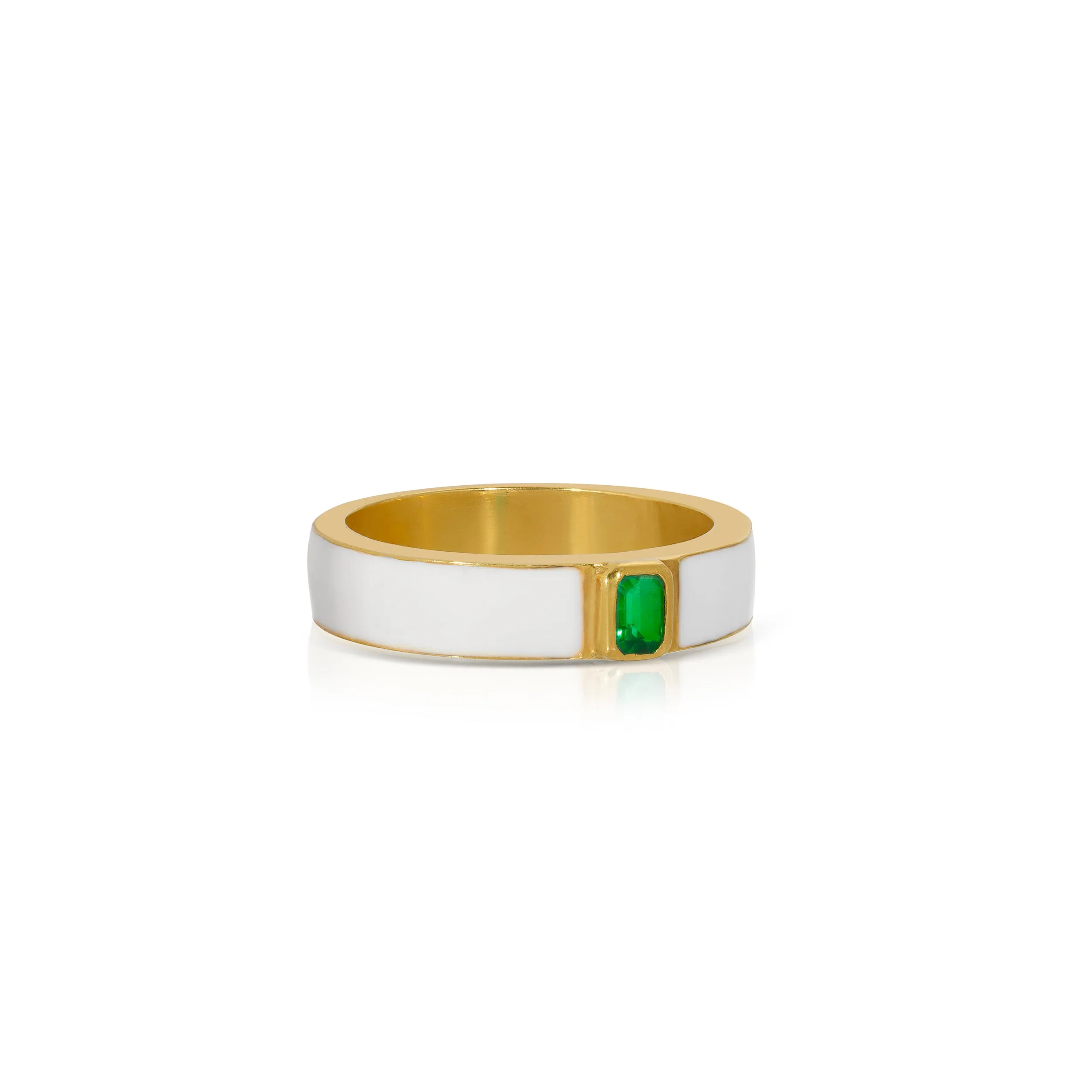Emerald Enamel Band
