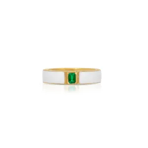 Emerald Enamel Band