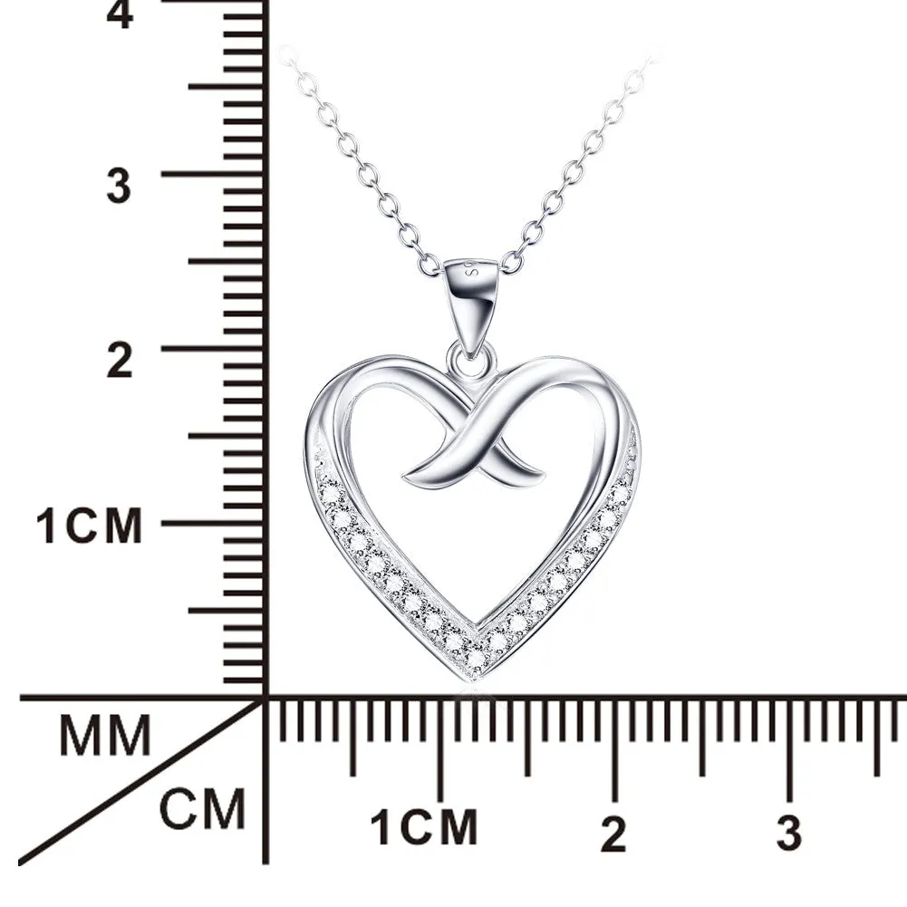 Enchant Heart with a Tender Kiss Pendant Necklace