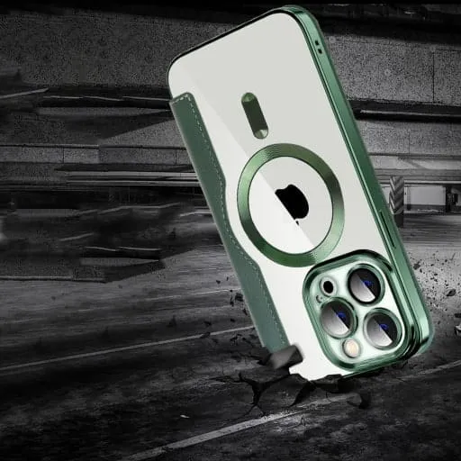 Etui Flip Wallet Magsafe iPhone 14 Plus - Zielony