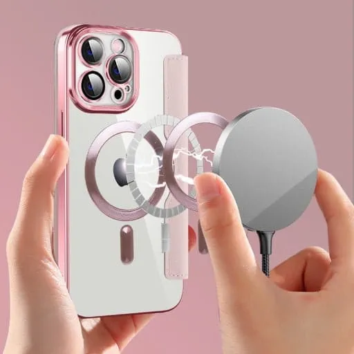 Etui Flip Wallet Magsafe iPhone 14 - Różowy