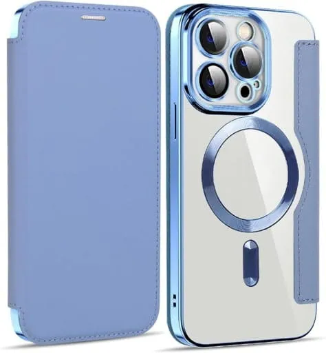 Etui Flip Wallet Magsafe iPhone 15 Pro - Lightblue