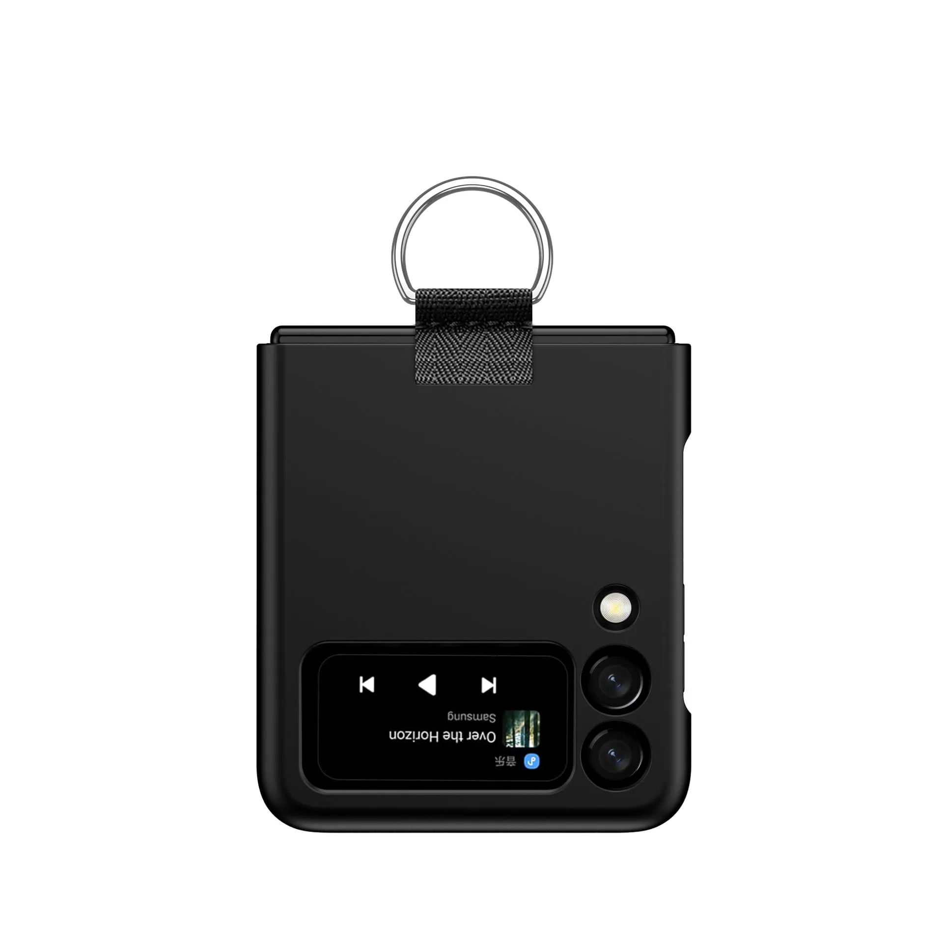 Etui z Ringiem Flip Case do Samsung Galaxy Z Flip 3 - Czarny