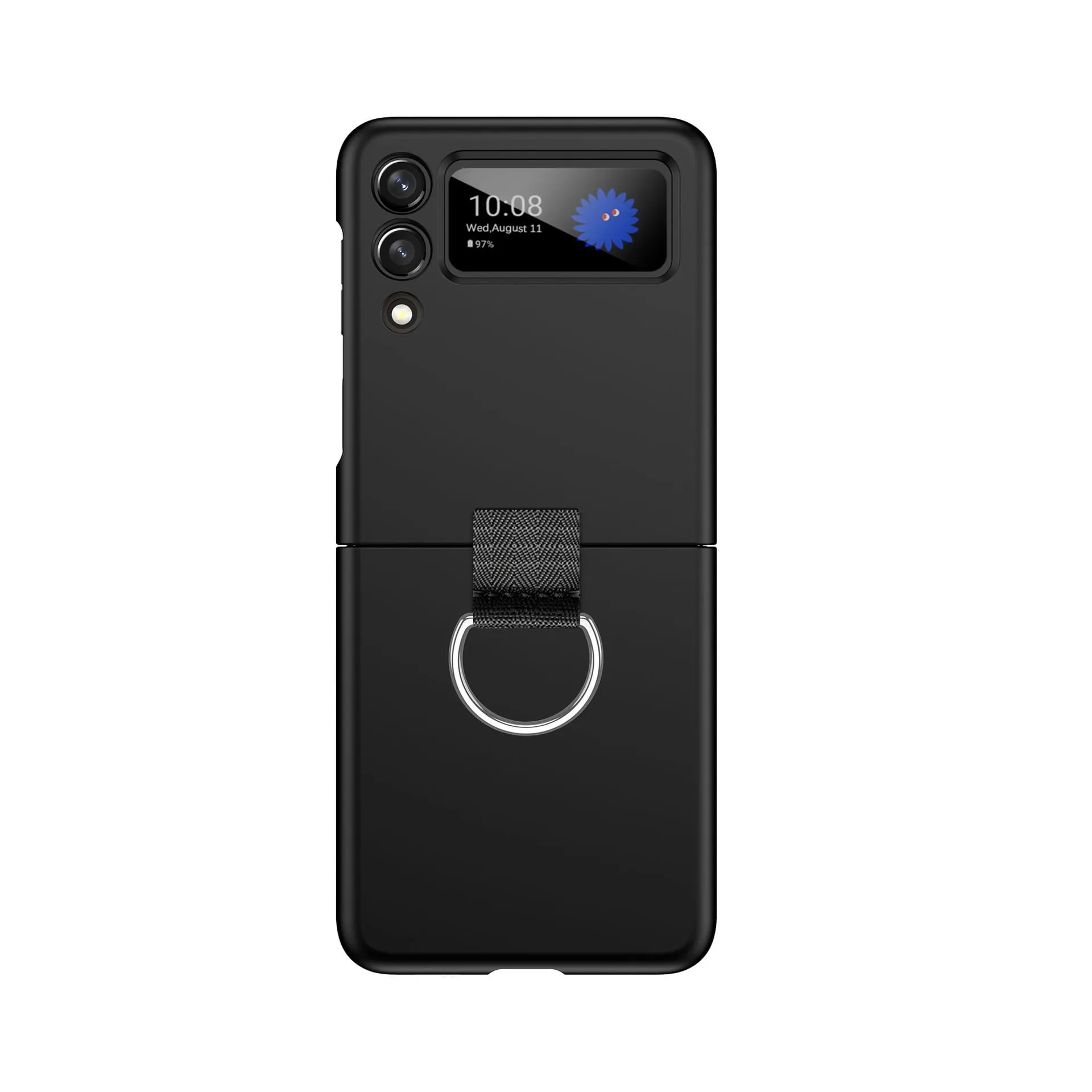 Etui z Ringiem Flip Case do Samsung Galaxy Z Flip 3 - Czarny