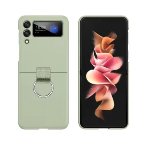 Etui z Ringiem Flip Case do Samsung Galaxy Z Flip 3 - Jasno Zielony