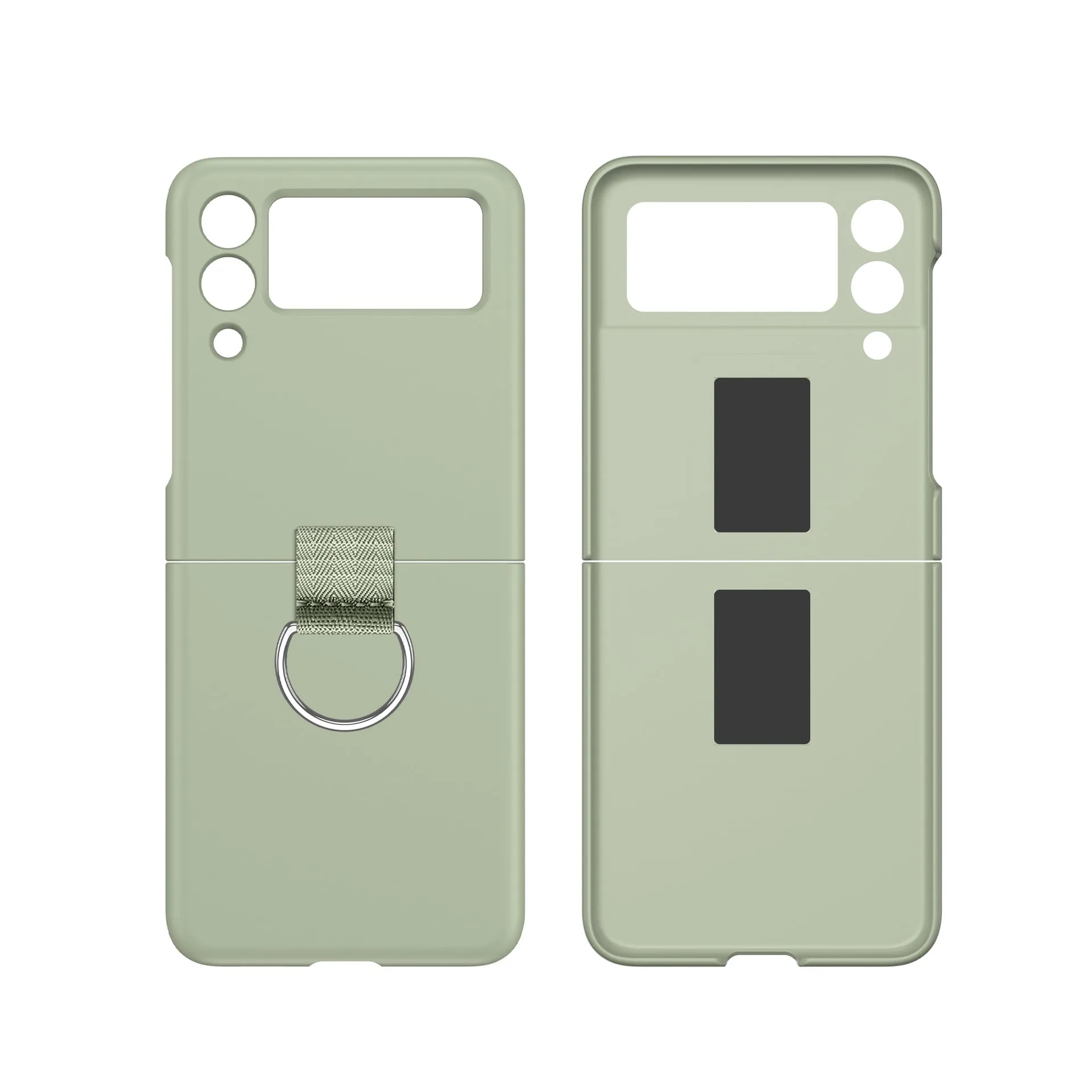 Etui z Ringiem Flip Case do Samsung Galaxy Z Flip 3 - Jasno Zielony
