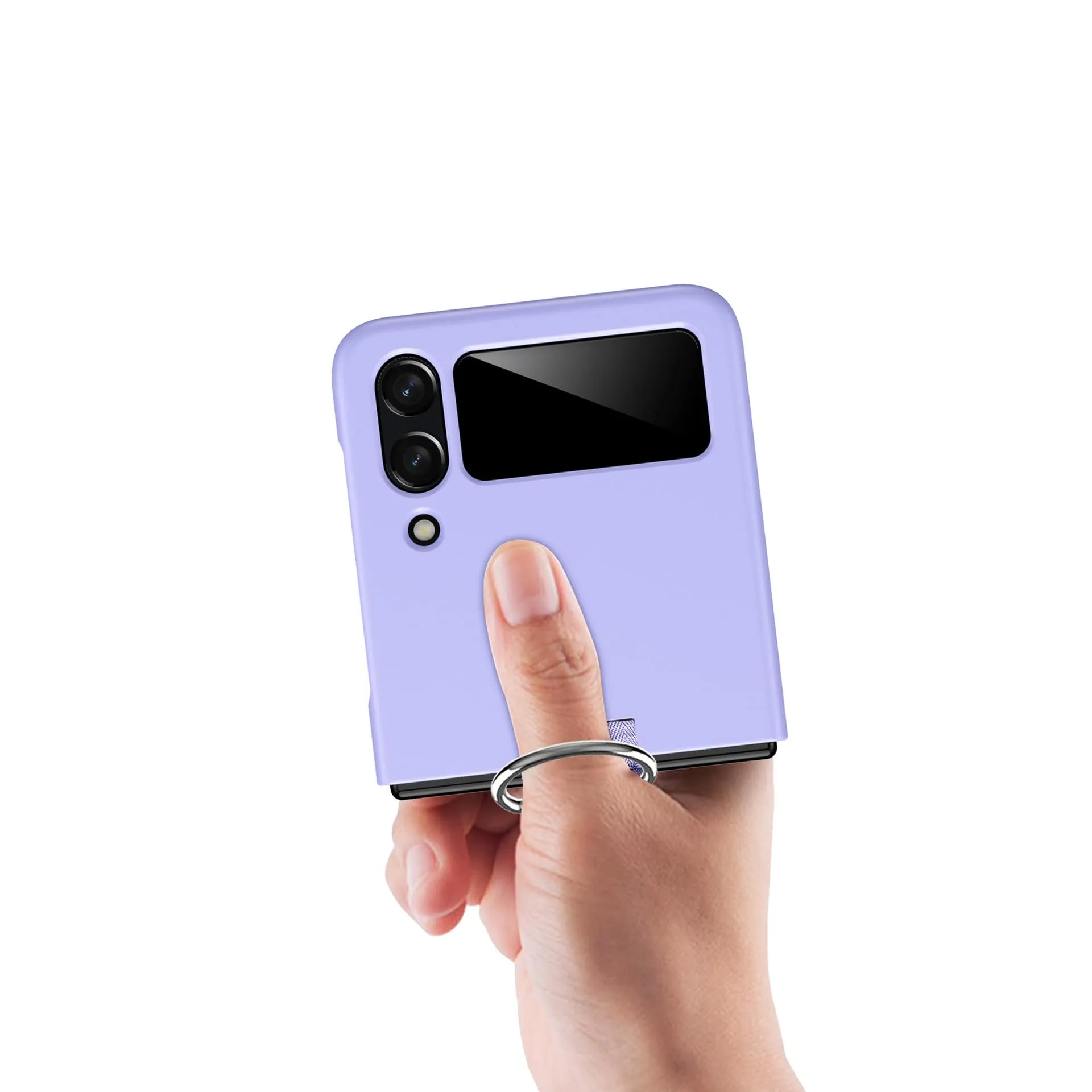 Etui z Ringiem Flip Case do Samsung Galaxy Z Flip 4 - Fioletowy