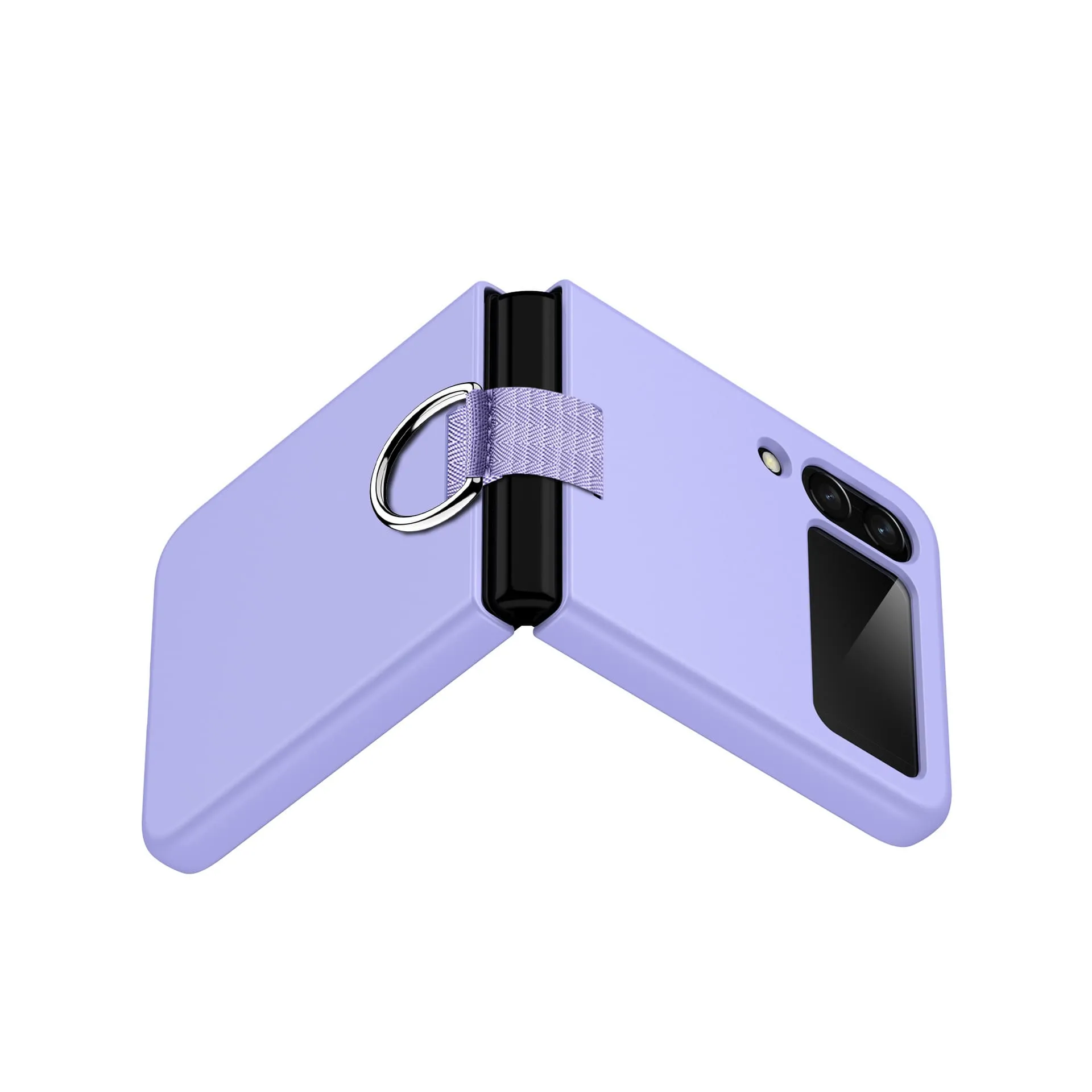 Etui z Ringiem Flip Case do Samsung Galaxy Z Flip 4 - Fioletowy