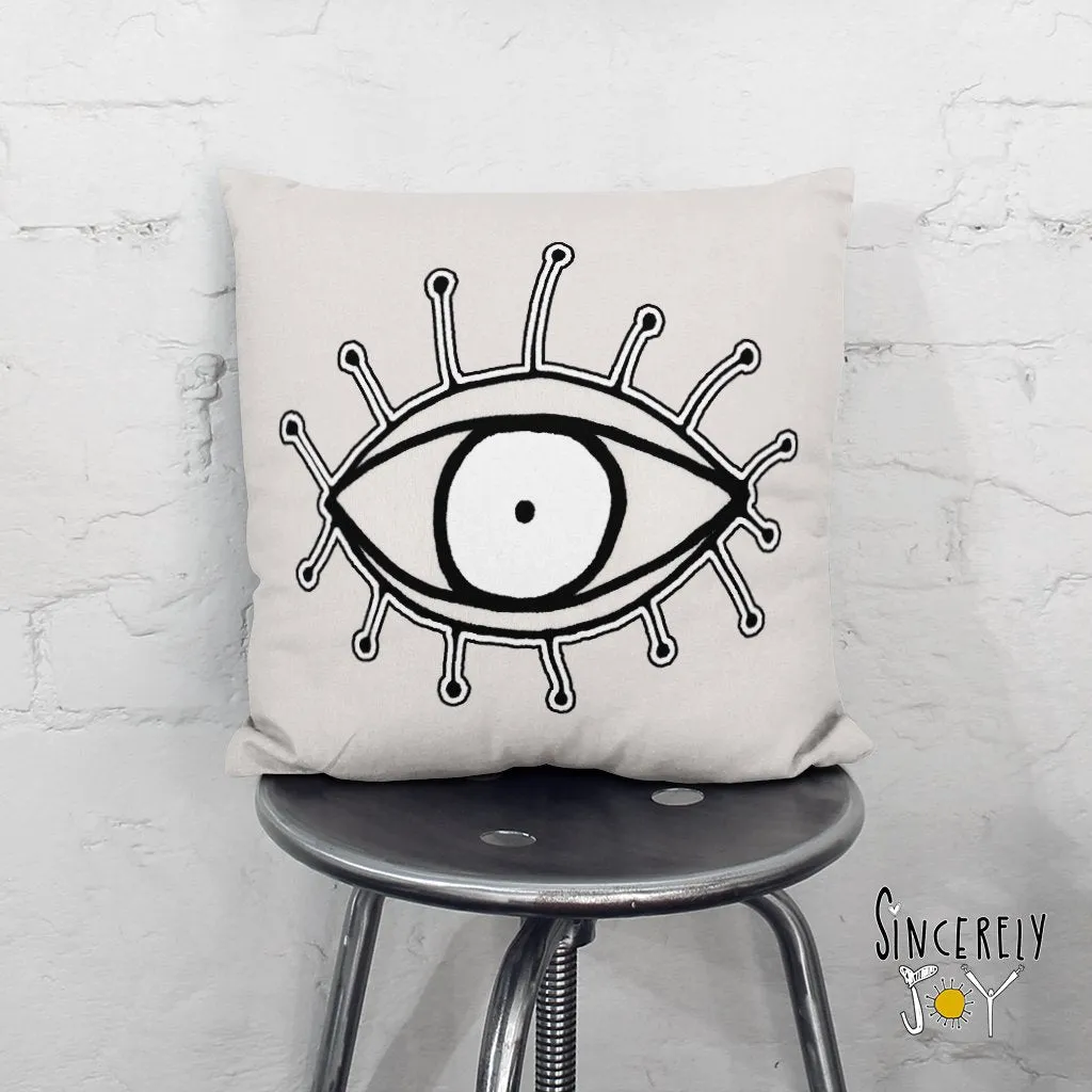 'EYE SEE YOU 01' REVERSIBLE Suede Pillow (2 PILLOWS IN ONE!)