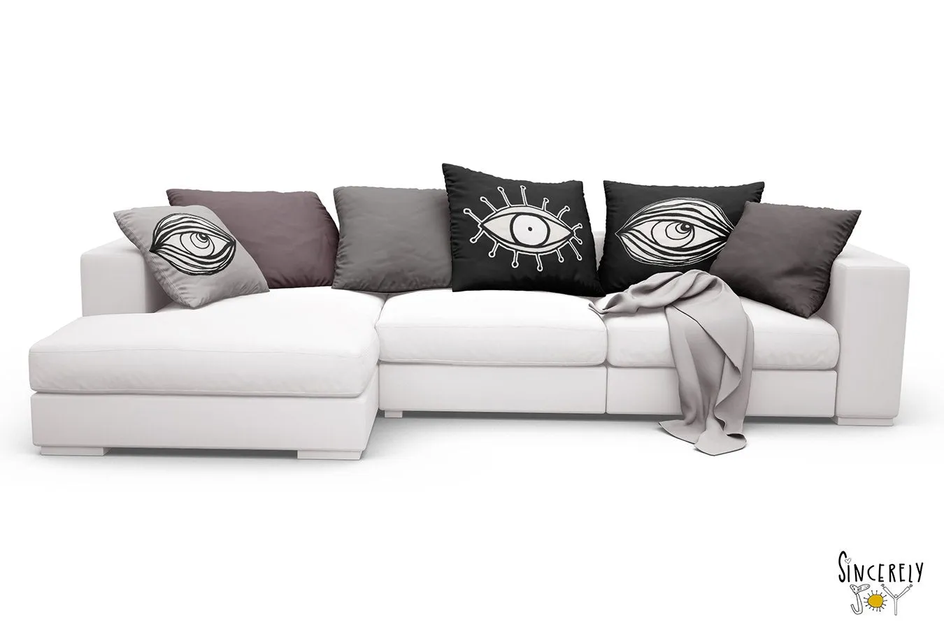 'EYE SEE YOU 01' REVERSIBLE Suede Pillow (2 PILLOWS IN ONE!)