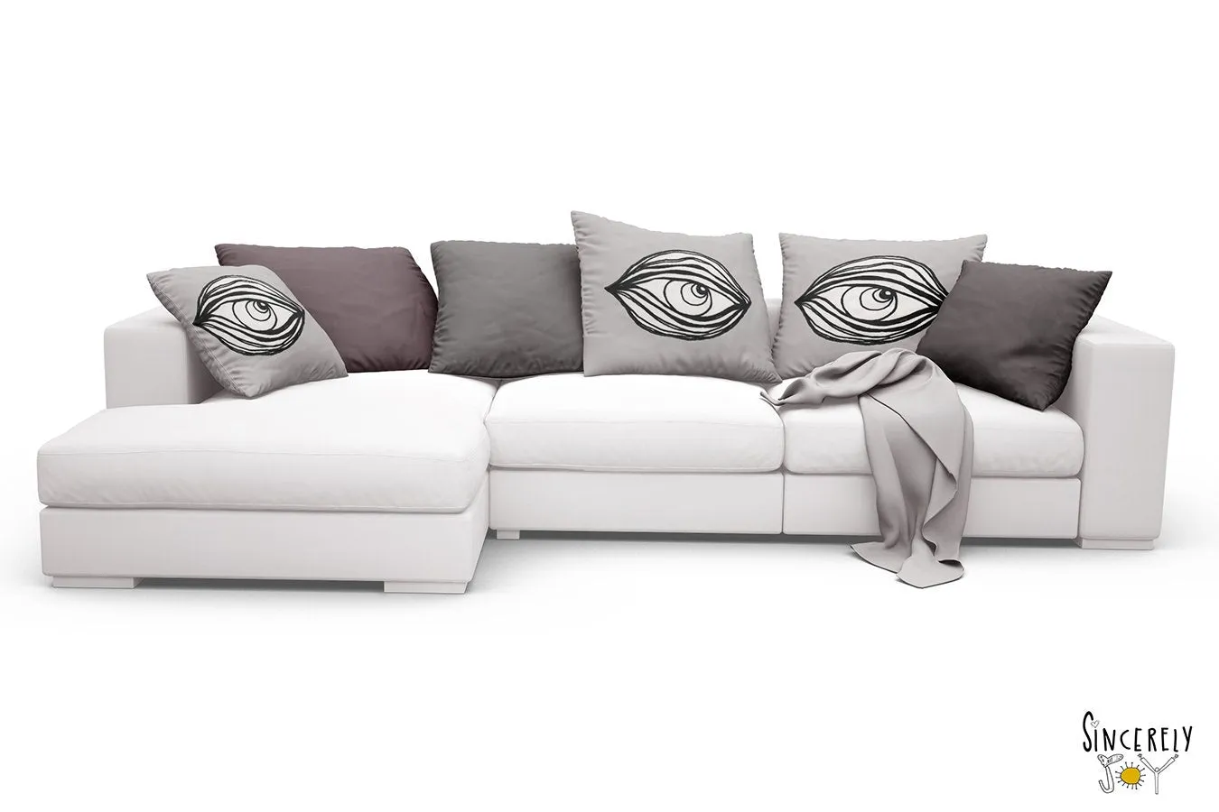 'EYE SEE YOU 03' REVERSIBLE Suede Pillow (2 PILLOWS IN ONE!)