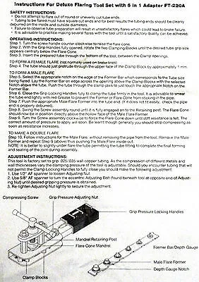 FLARING TOOL DOUBLE & SINGLE FLARE - HEAVY DUTY -  NEW.