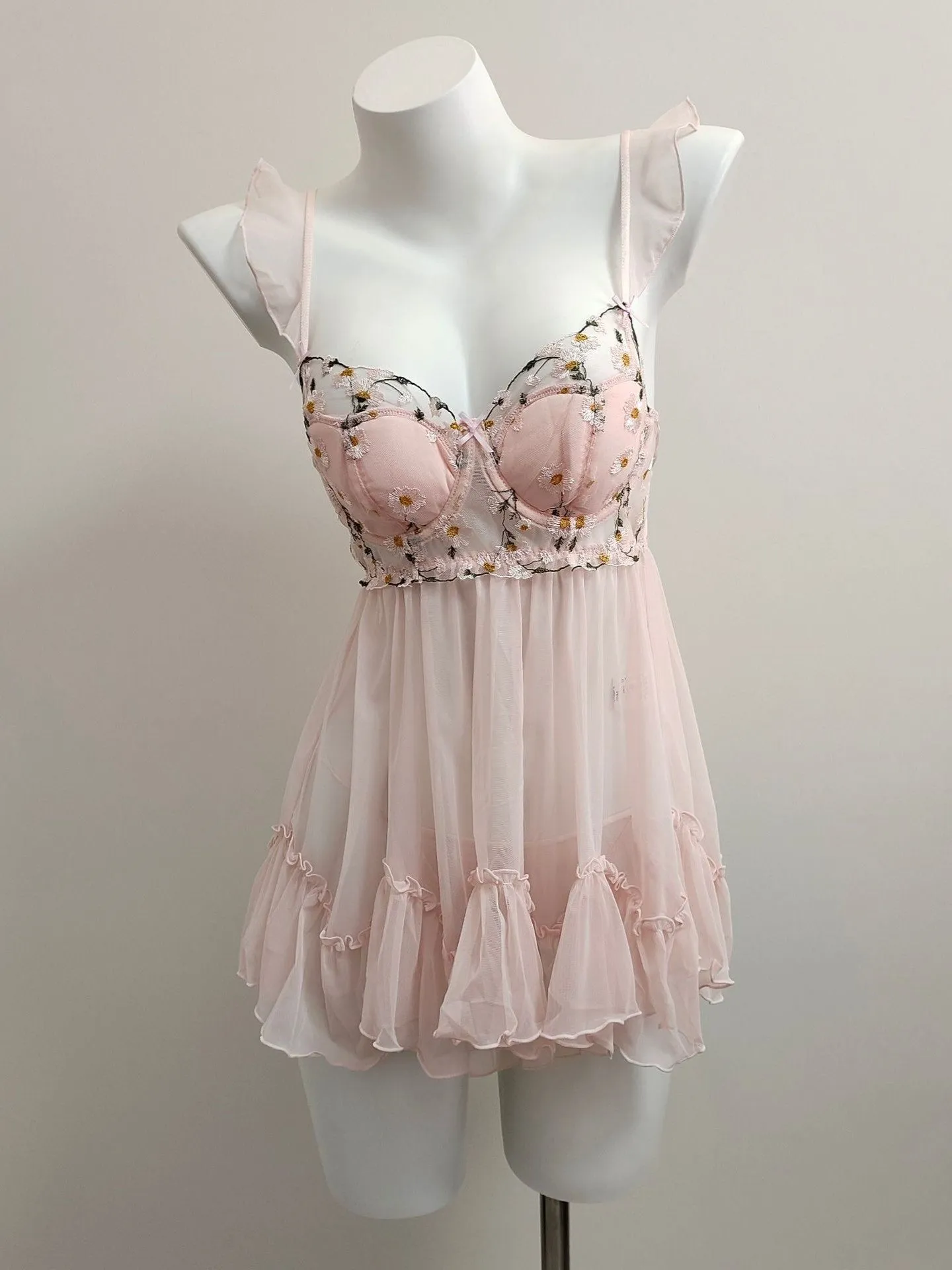 Floral Embroidered Babydoll