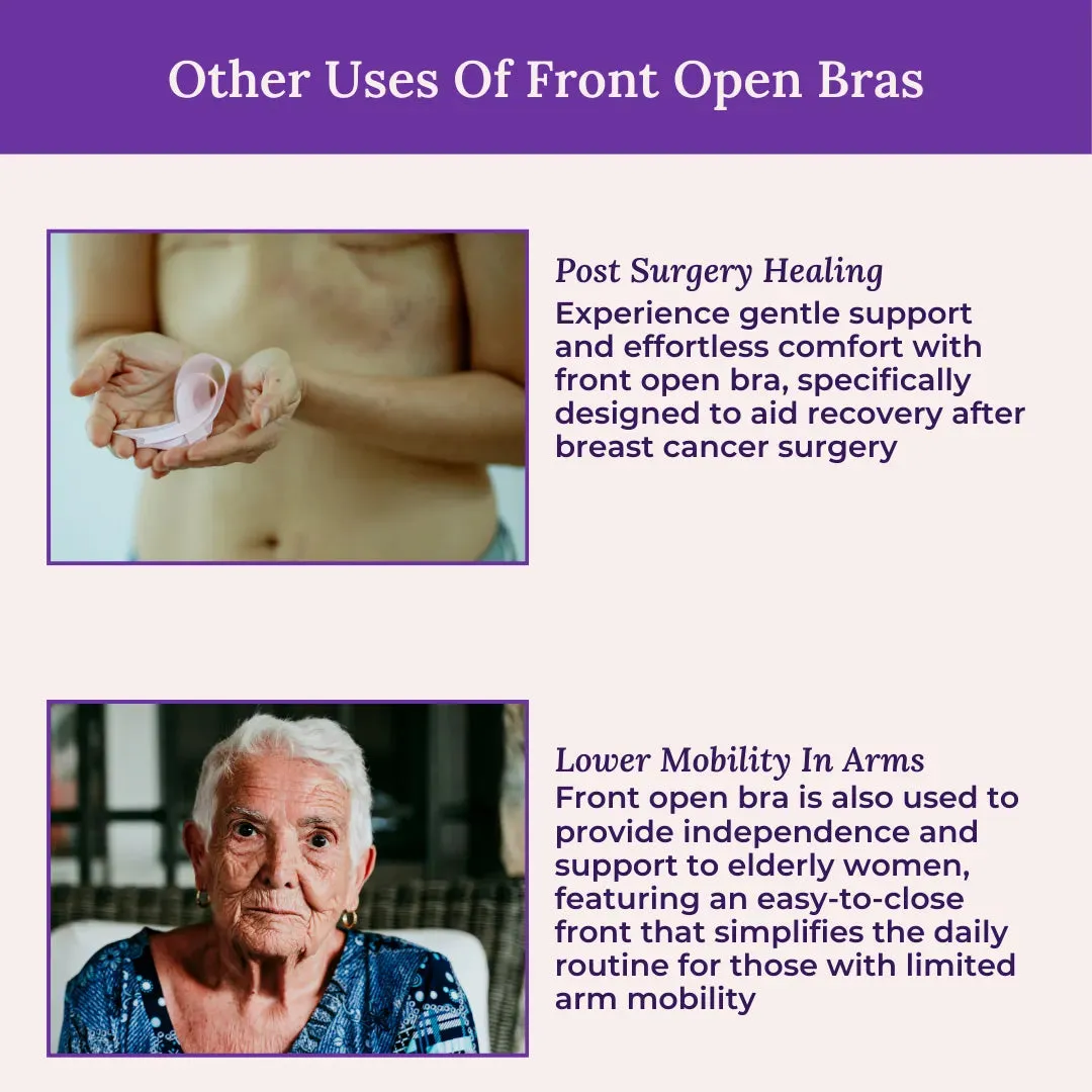 Front Open Bra | Non Padded | Non Wired | Full Coverage | Racerback | Pack Of 3