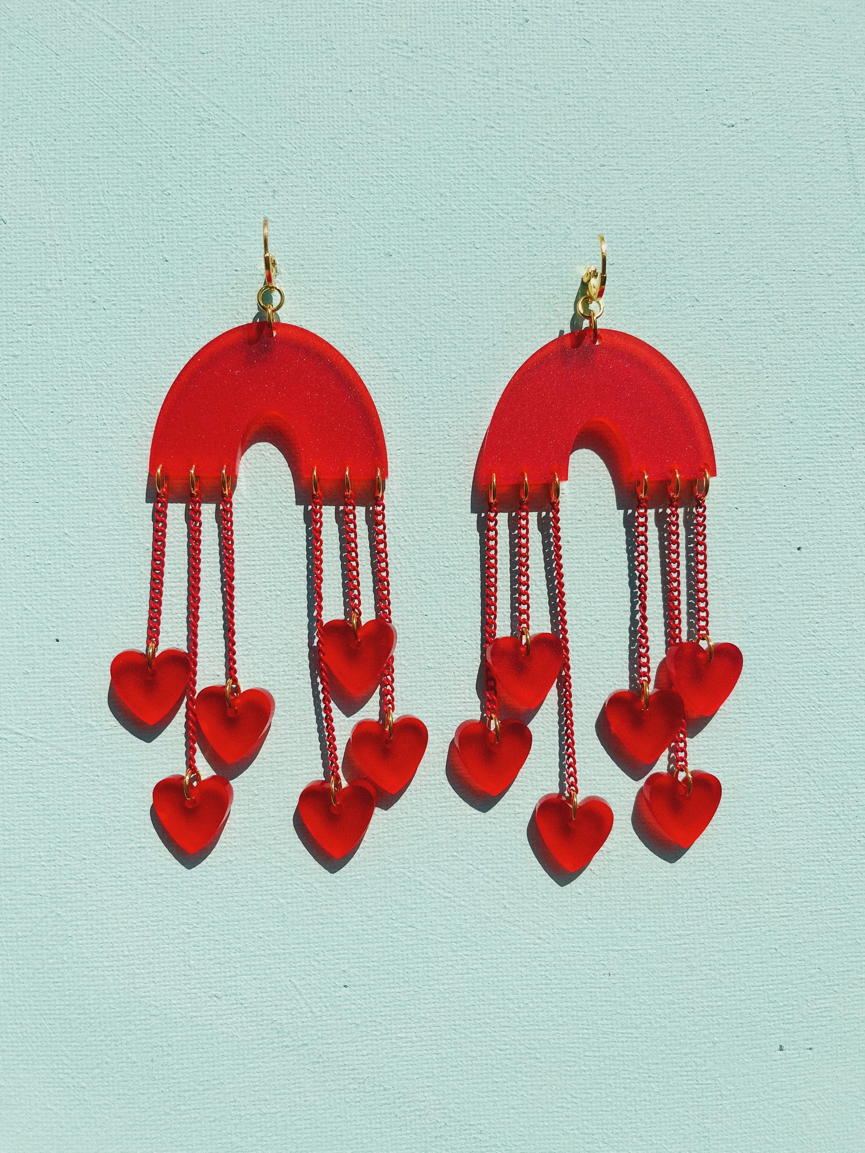 Frosted Strawberry Chaining Hearts