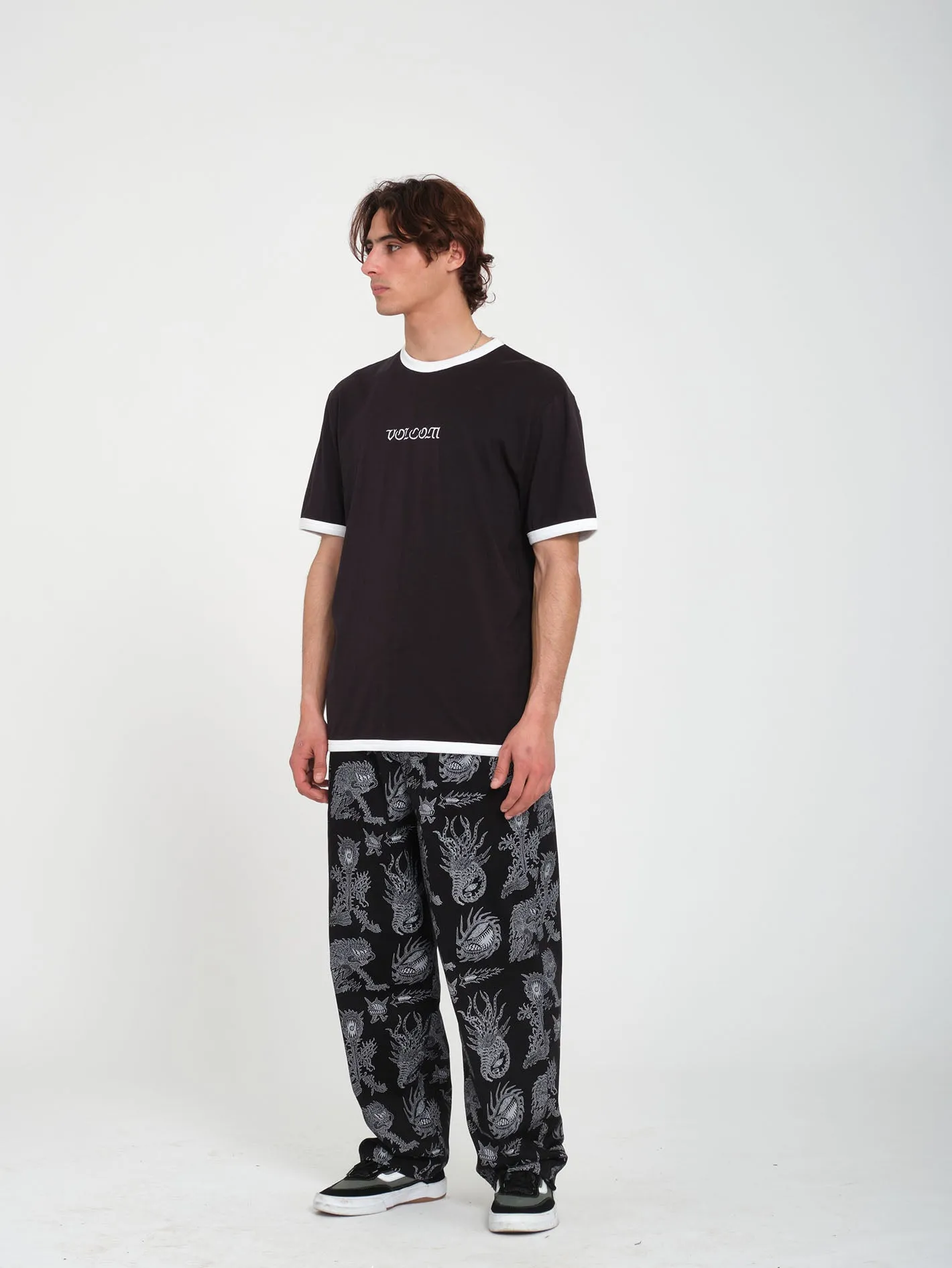 Fullring Ringer T-shirt - BLACK