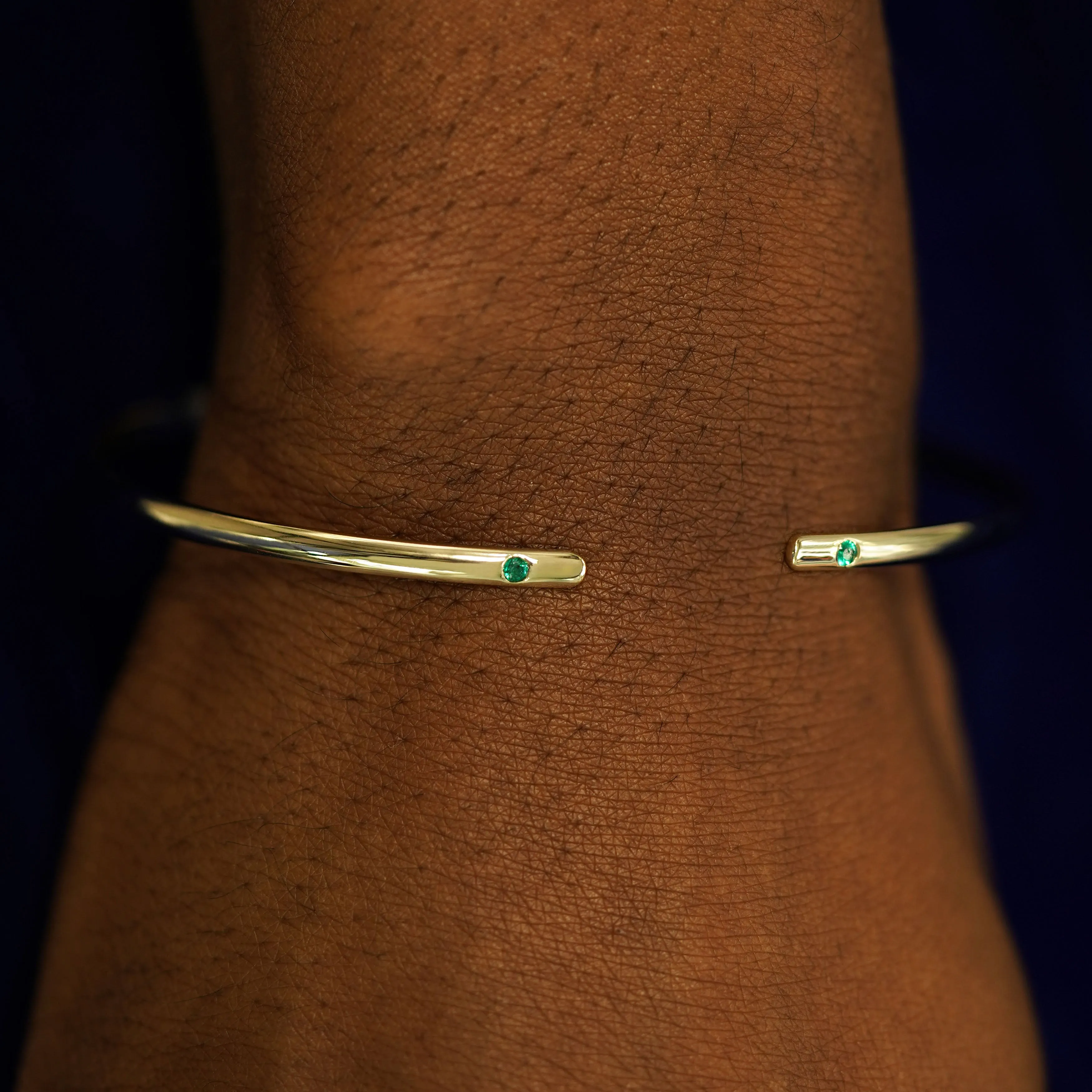Gemstone Open Bangle