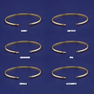 Gemstone Open Bangle