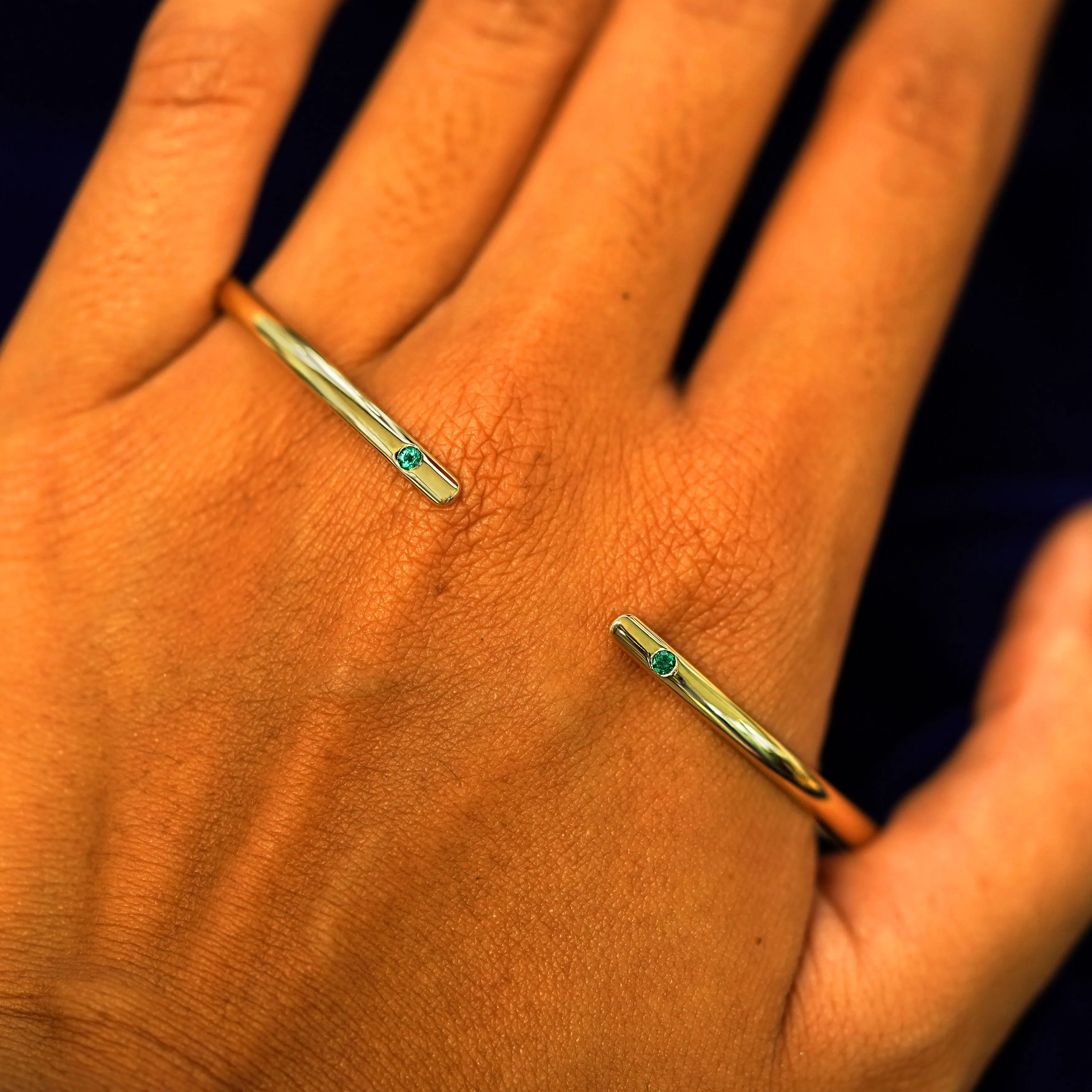 Gemstone Open Bangle