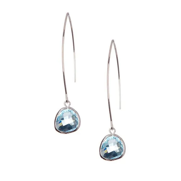 Gemstone Thread Through Earring