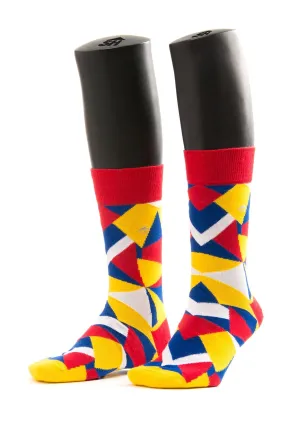 Geometric Designed Men Colorful Socks