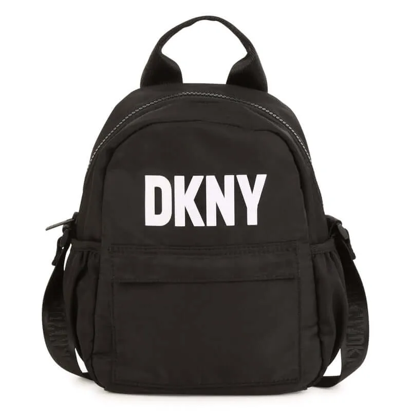 Girls Black Logo Handle Bag