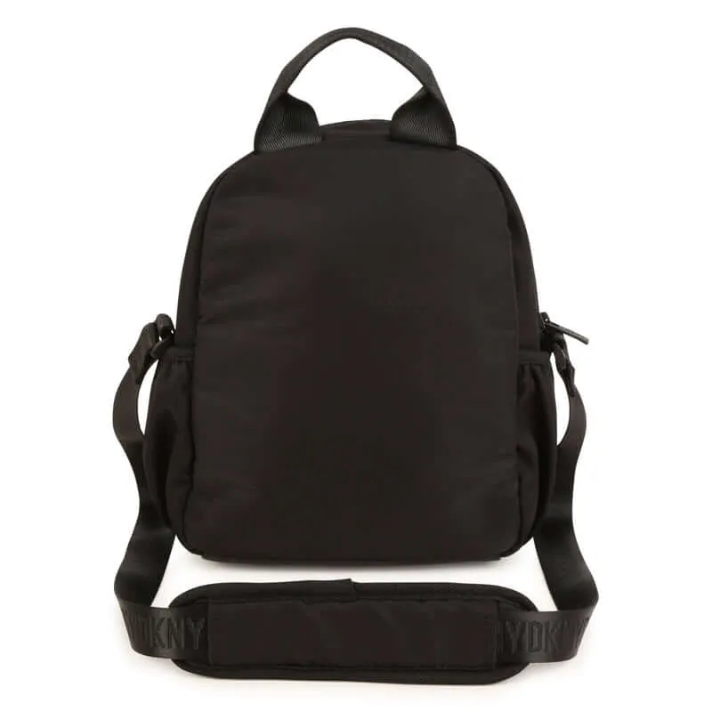 Girls Black Logo Handle Bag