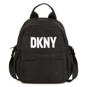 Girls Black Logo Handle Bag