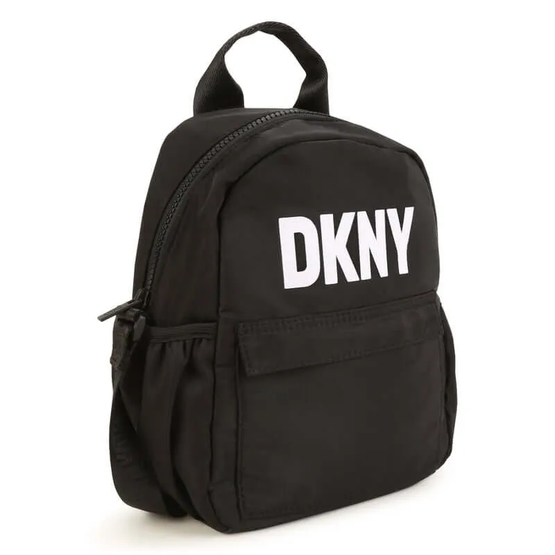 Girls Black Logo Handle Bag