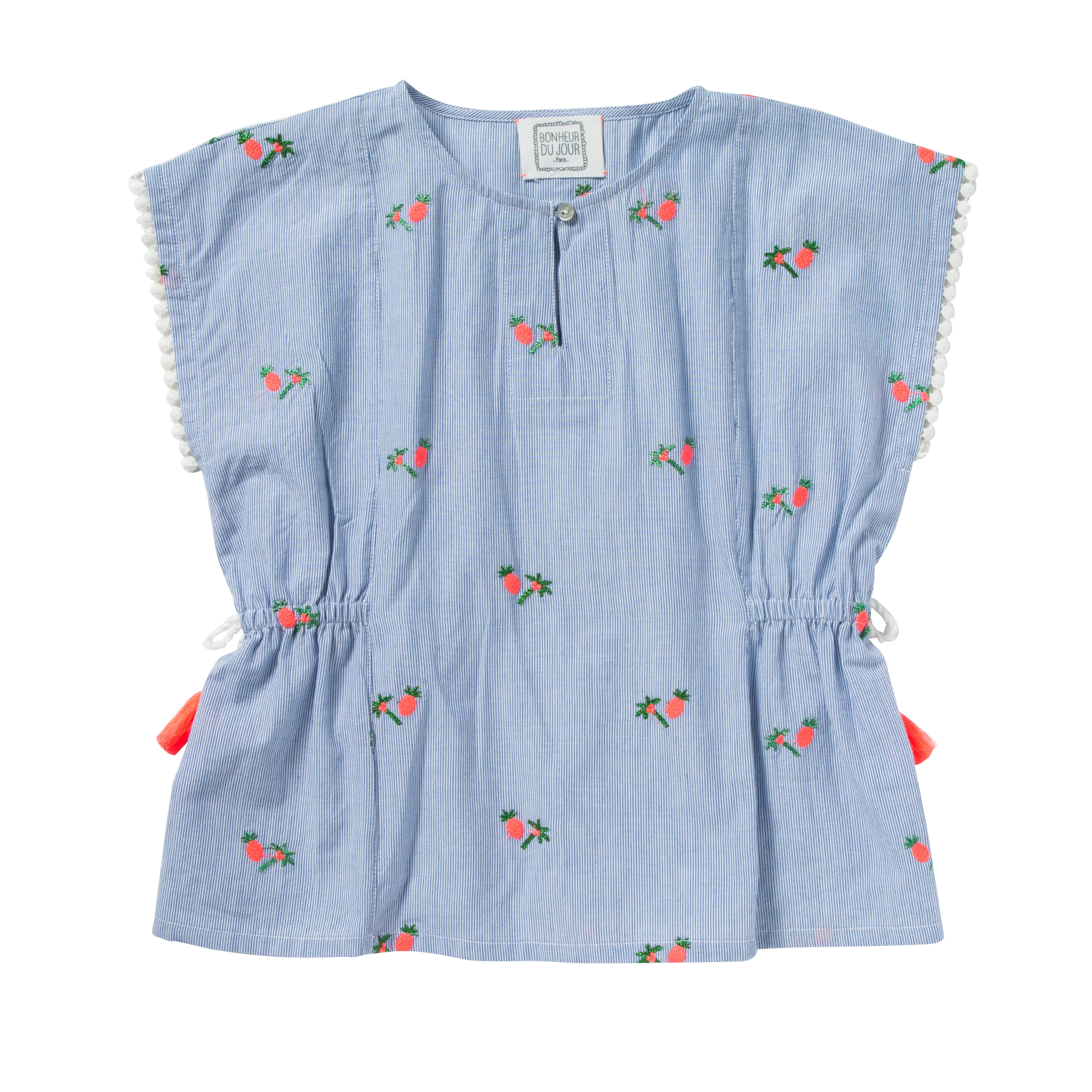 Girls Palmier Blue Stripes Blouse