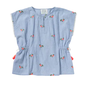 Girls Palmier Blue Stripes Blouse