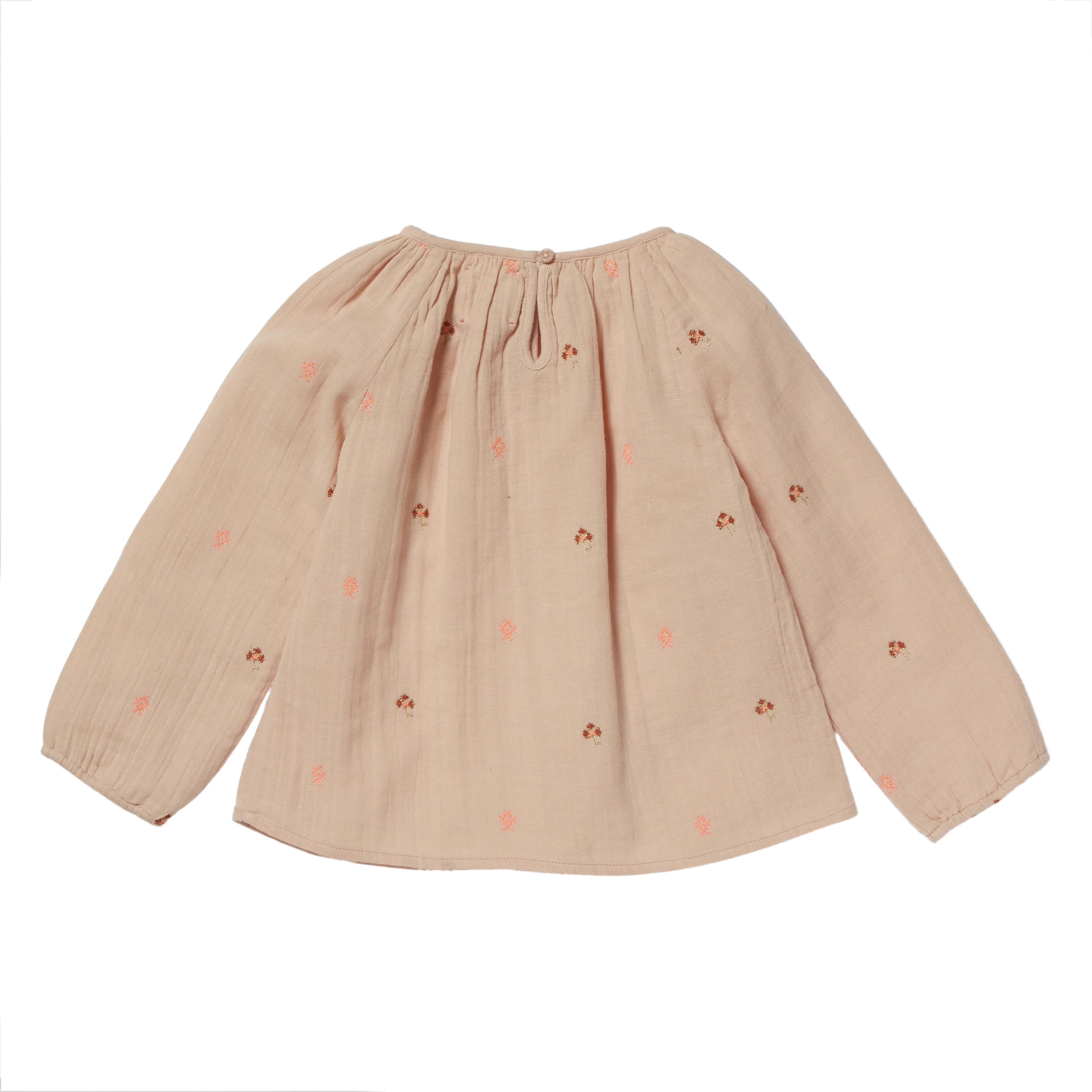 Girls Pompom Pink Blouse