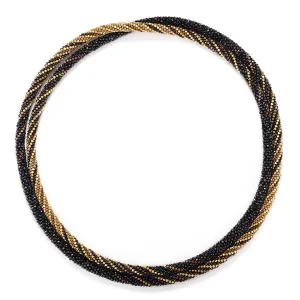 Gold & Black Spinel Necklace