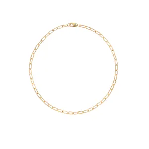 Gold Rounded Paperlink Chain Anklet