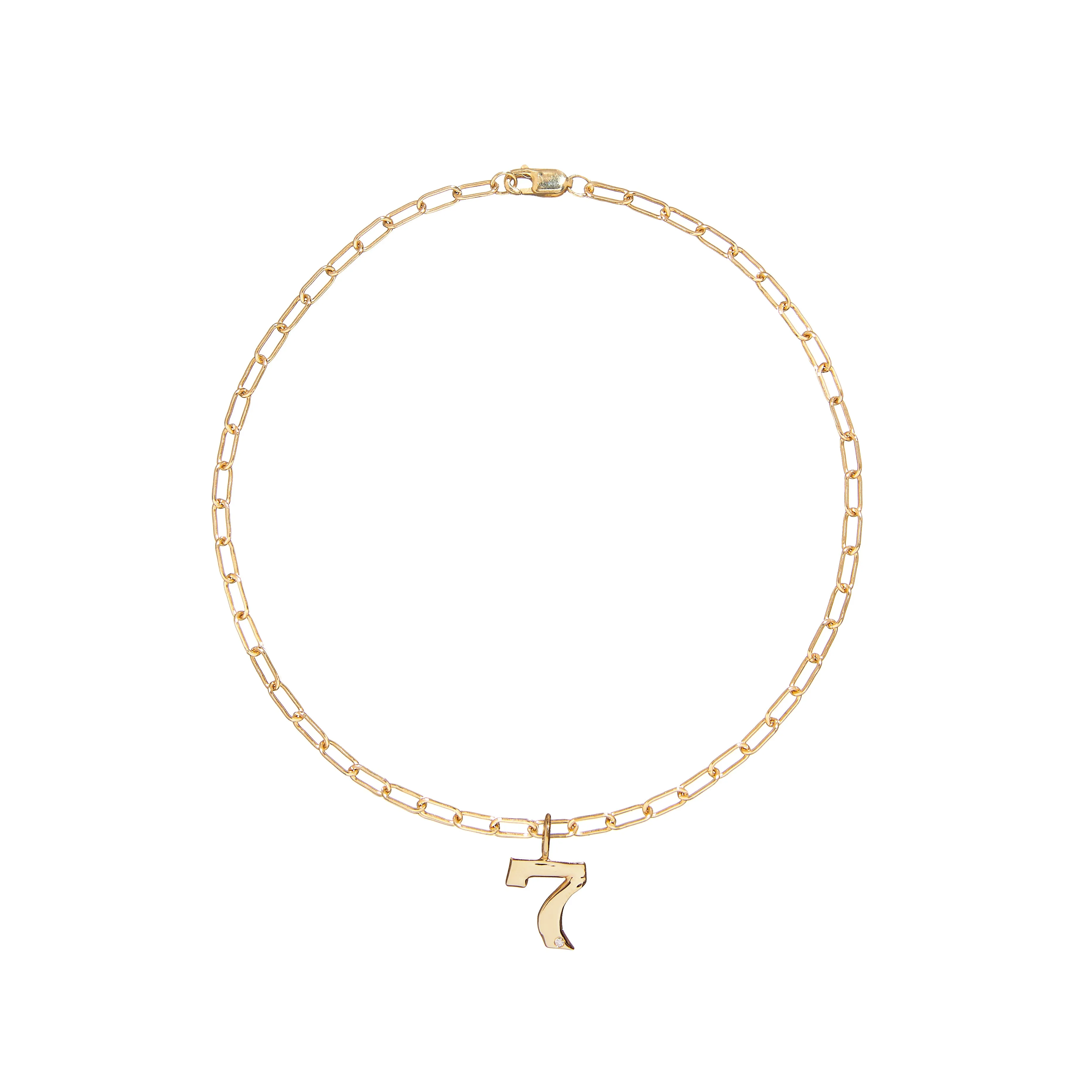 Gold Rounded Paperlink Chain Anklet