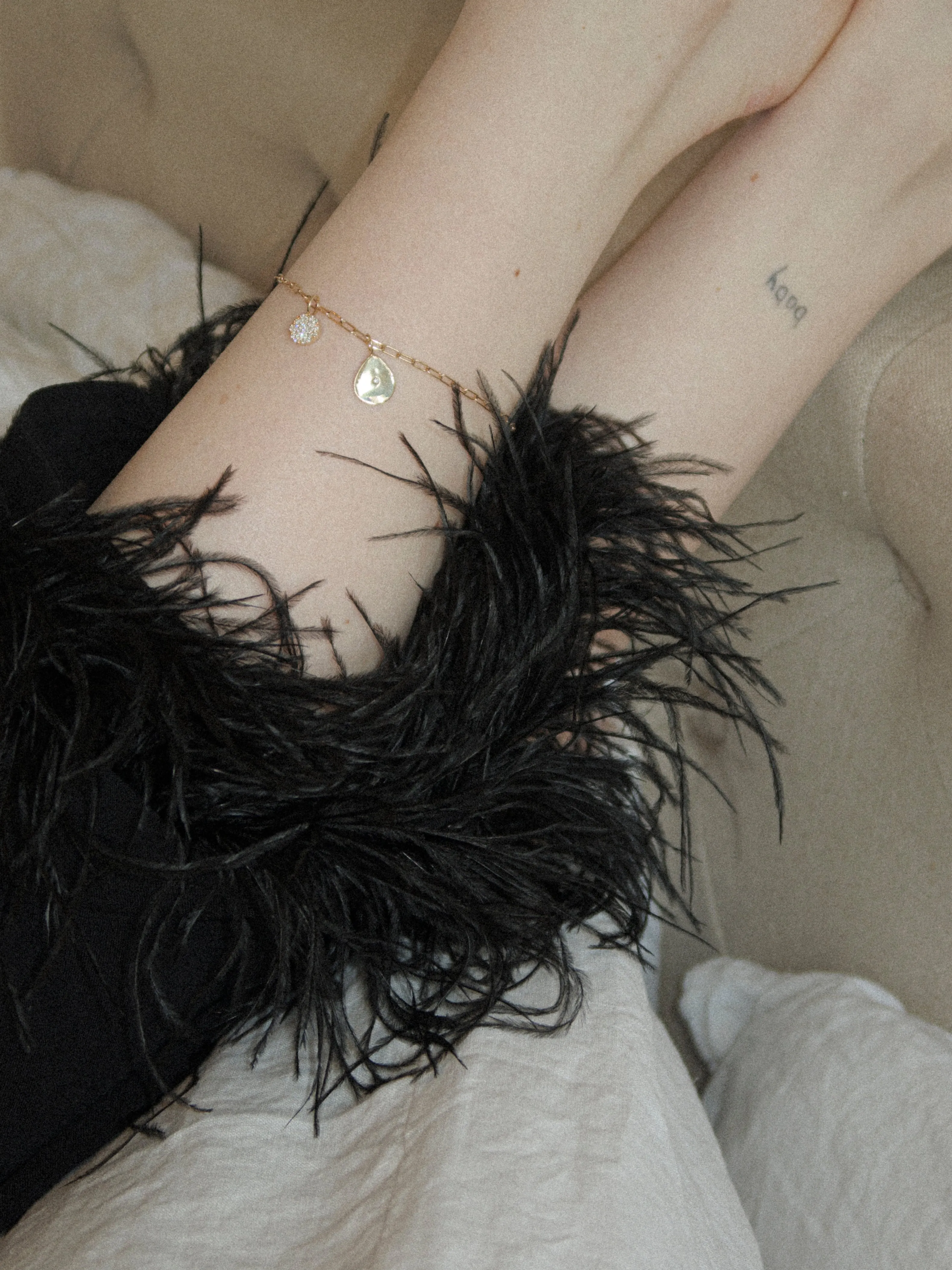 Gold Rounded Paperlink Chain Anklet