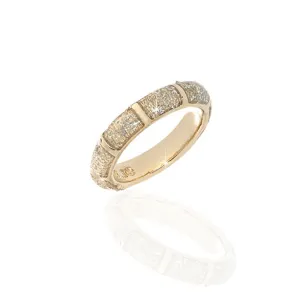 Gold Stardust Segmented Bamboo Ring