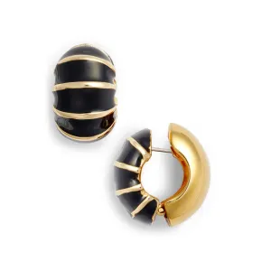 Gold Tone & Enamel Segmented Reversible Hugs®