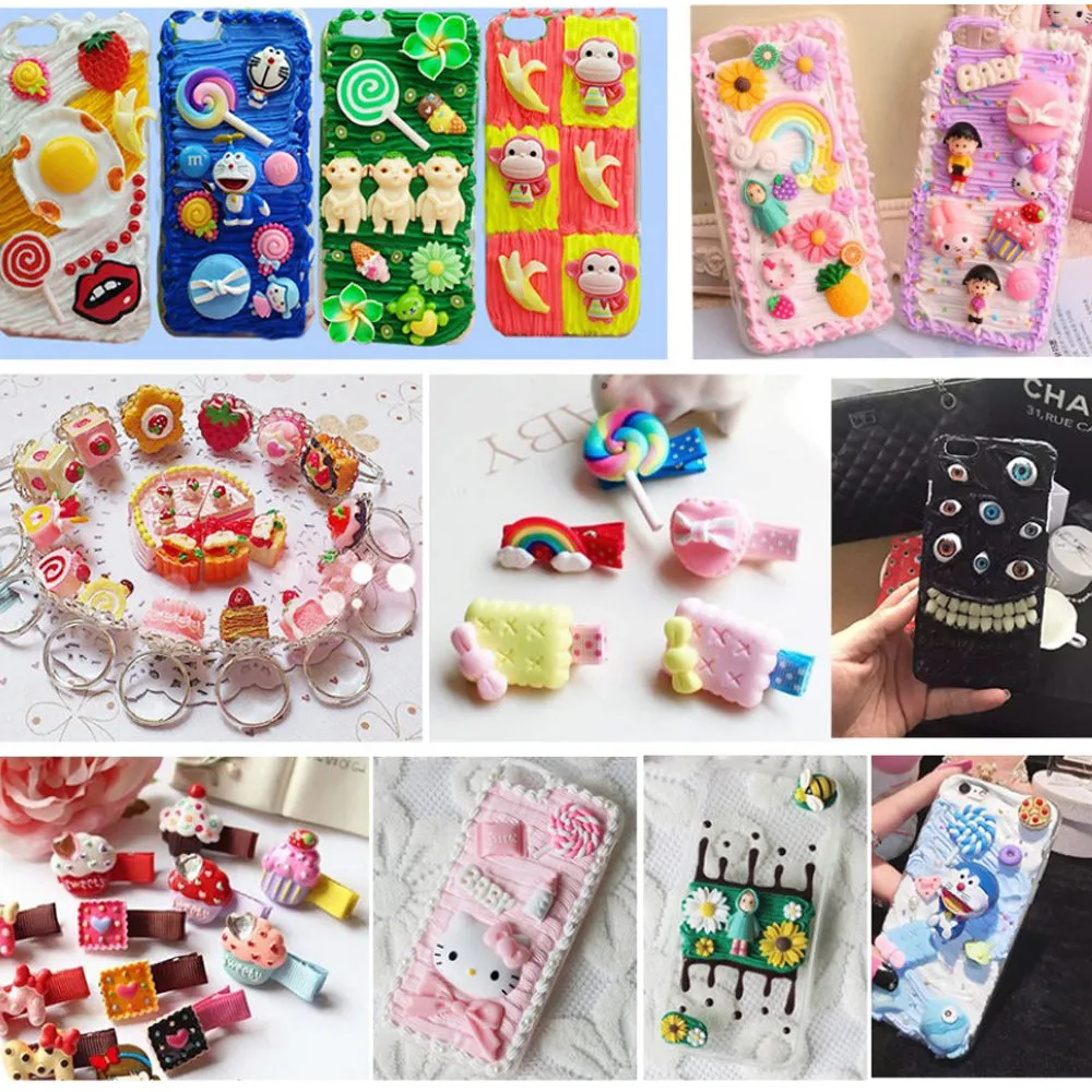 Grab Bag of Donut Resins Assorted Multicolor Donut Cabochons Kawaii Donut Cabochons Embellishment 20pcs 10249550