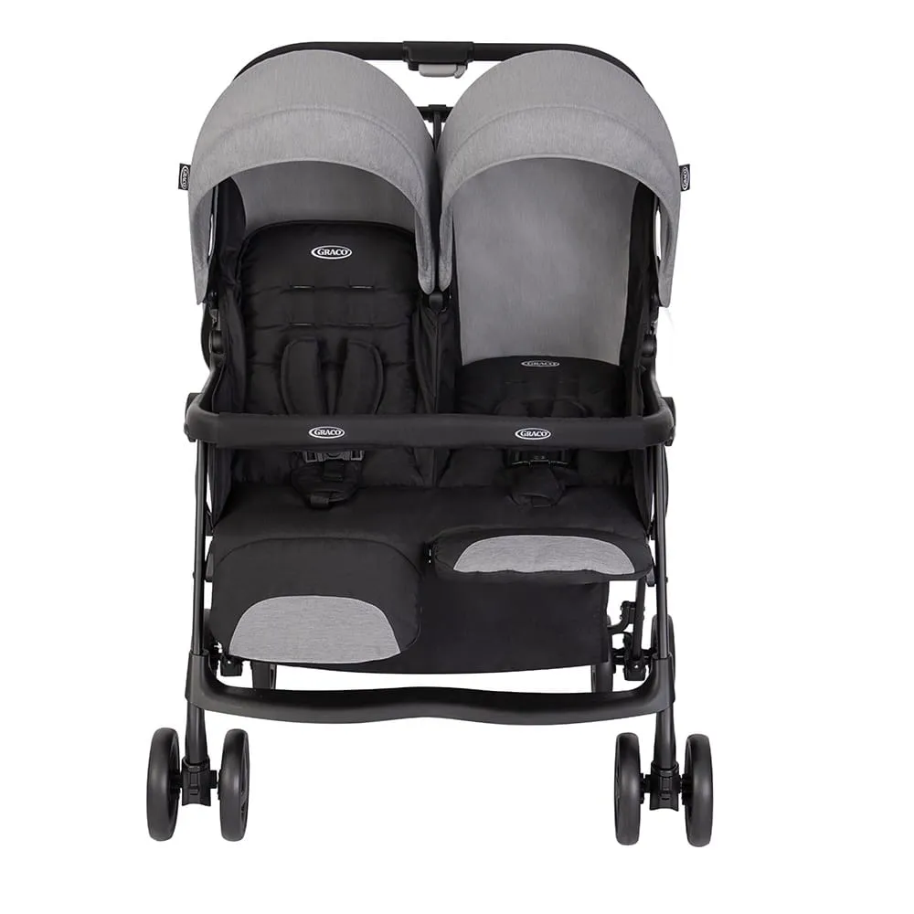 Graco Duorider Double Pushchair With Raincover - Steeple Gray