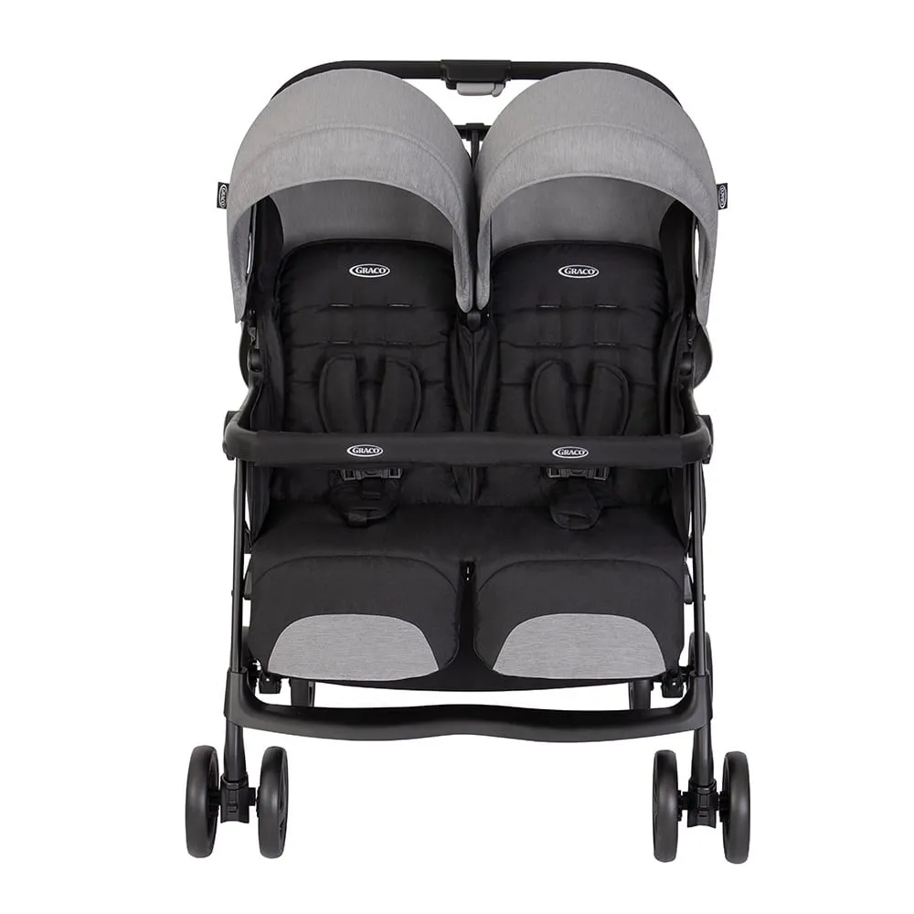 Graco Duorider Double Pushchair With Raincover - Steeple Gray