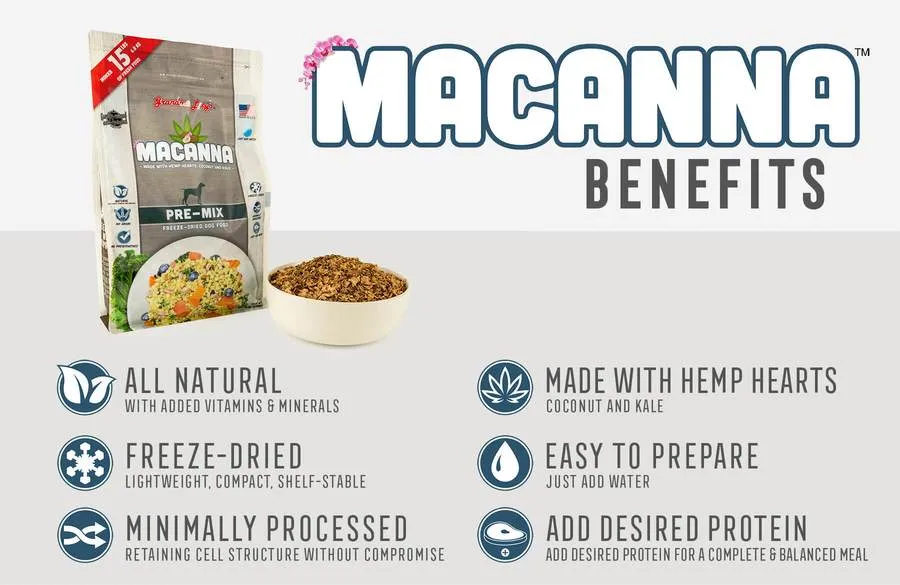 Grandma Lucy's Macanna Pre-Mix Recipe Grain Free Freeze Dried Dog Food