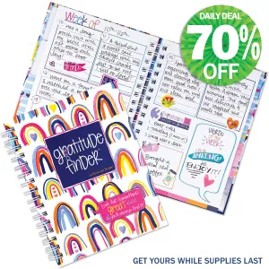 Gratitude Finder® Journal | Rain-Boho | Daily Deal | 4/22/25