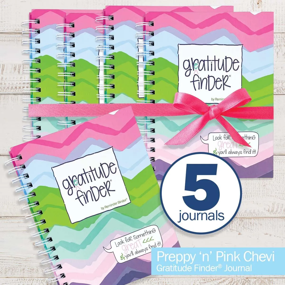 Gratitude Finder® Journals Bundle of 5 | Gratitude Journals to Help You Find Joy Every Day | Share the Gift of Gratitude