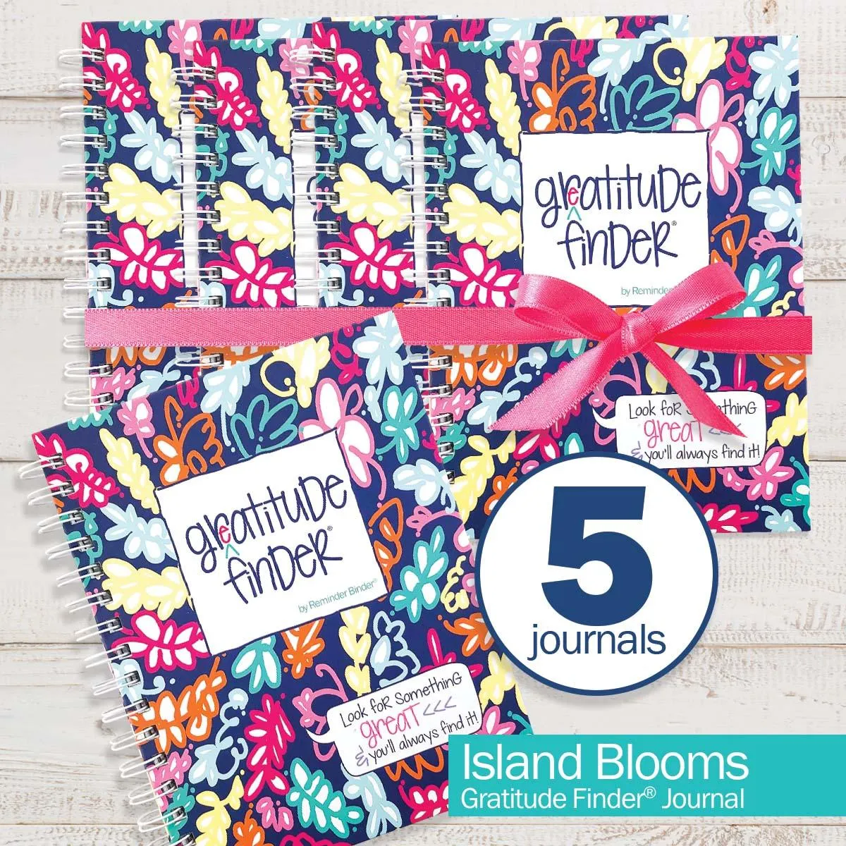 Gratitude Finder® Journals Bundle of 5 | Gratitude Journals to Help You Find Joy Every Day | Share the Gift of Gratitude