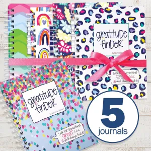 Gratitude Finder® Journals Bundle of 5 | Gratitude Journals to Help You Find Joy Every Day | Share the Gift of Gratitude