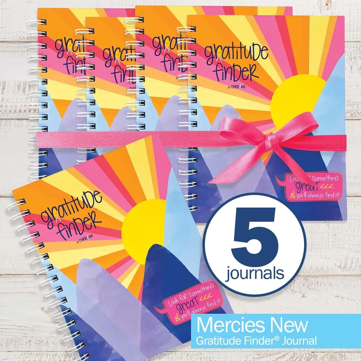 Gratitude Finder® Journals Bundle of 5 | Gratitude Journals to Help You Find Joy Every Day | Share the Gift of Gratitude