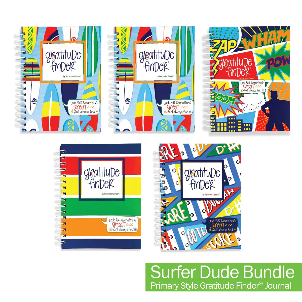 Gratitude Finder® Journals Bundle of 5 | Gratitude Journals to Help You Find Joy Every Day | Share the Gift of Gratitude