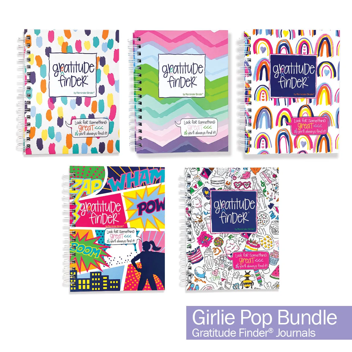 Gratitude Finder® Journals Bundle of 5 | Gratitude Journals to Help You Find Joy Every Day | Share the Gift of Gratitude