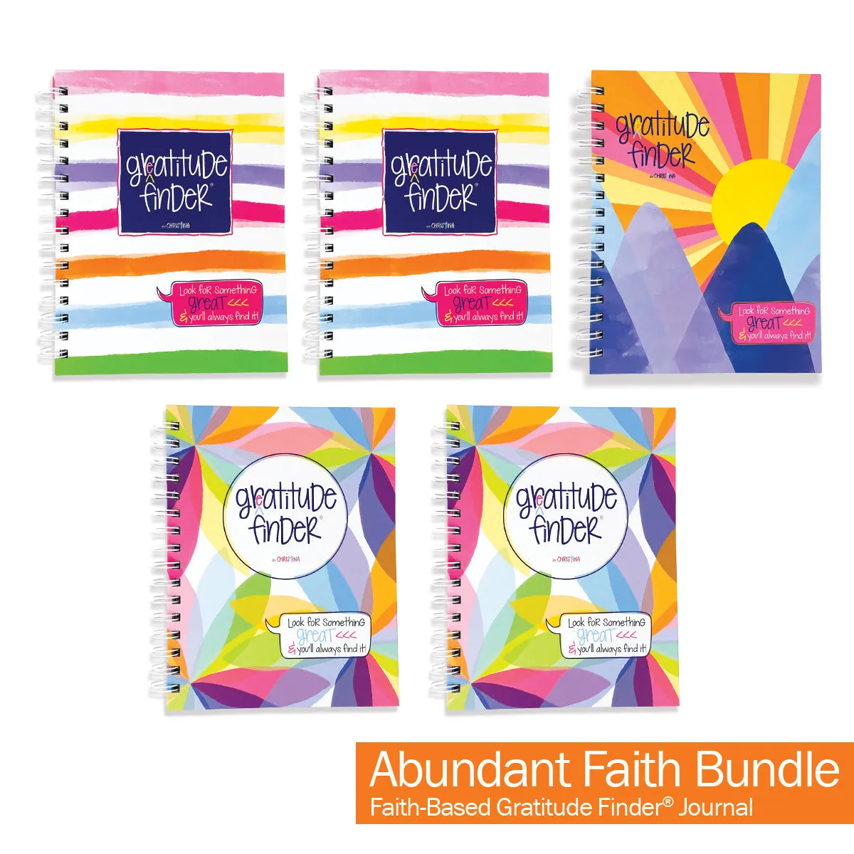 Gratitude Finder® Journals Bundle of 5 | Gratitude Journals to Help You Find Joy Every Day | Share the Gift of Gratitude
